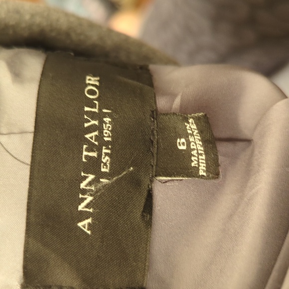 Ann Taylor Wool/ Angora Tailored Old Money Luxurious Gray Long Blazer Coat Sz 6 - Picture 8 of 11